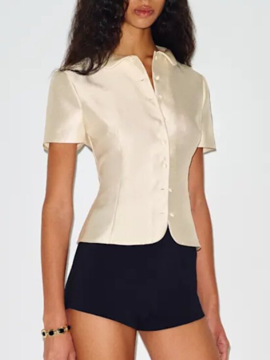 Reformation Tops - Reformation Haley-Kate Top US4 Ivory Cream Blouse French Quiet Lux